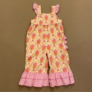 Shrimp & Grits Kids Baby Girls Ruffle Jumper Size 6M